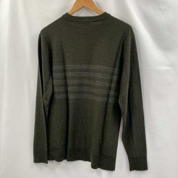 Smartwool M green striped merino wool sweater - Picture 5 of 7